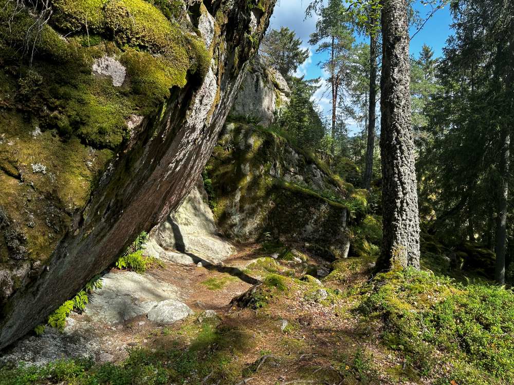 Rekottila rock painting wall from the side